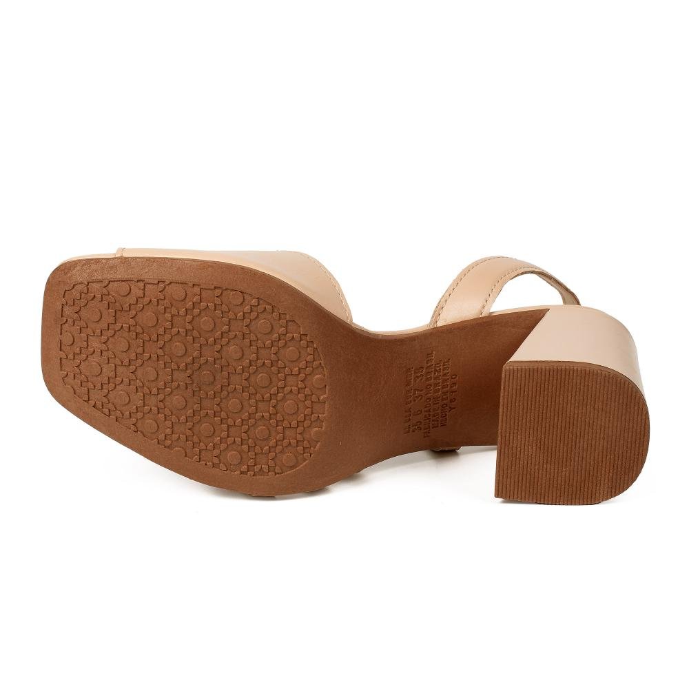 Sandália Dakota de Salto Bloco Feminina DB522 Bege 5