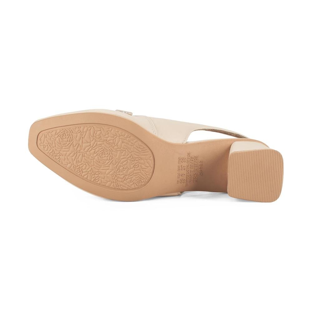 Sapato Campesí de Salto Bloco Feminino CE063 Off White 5