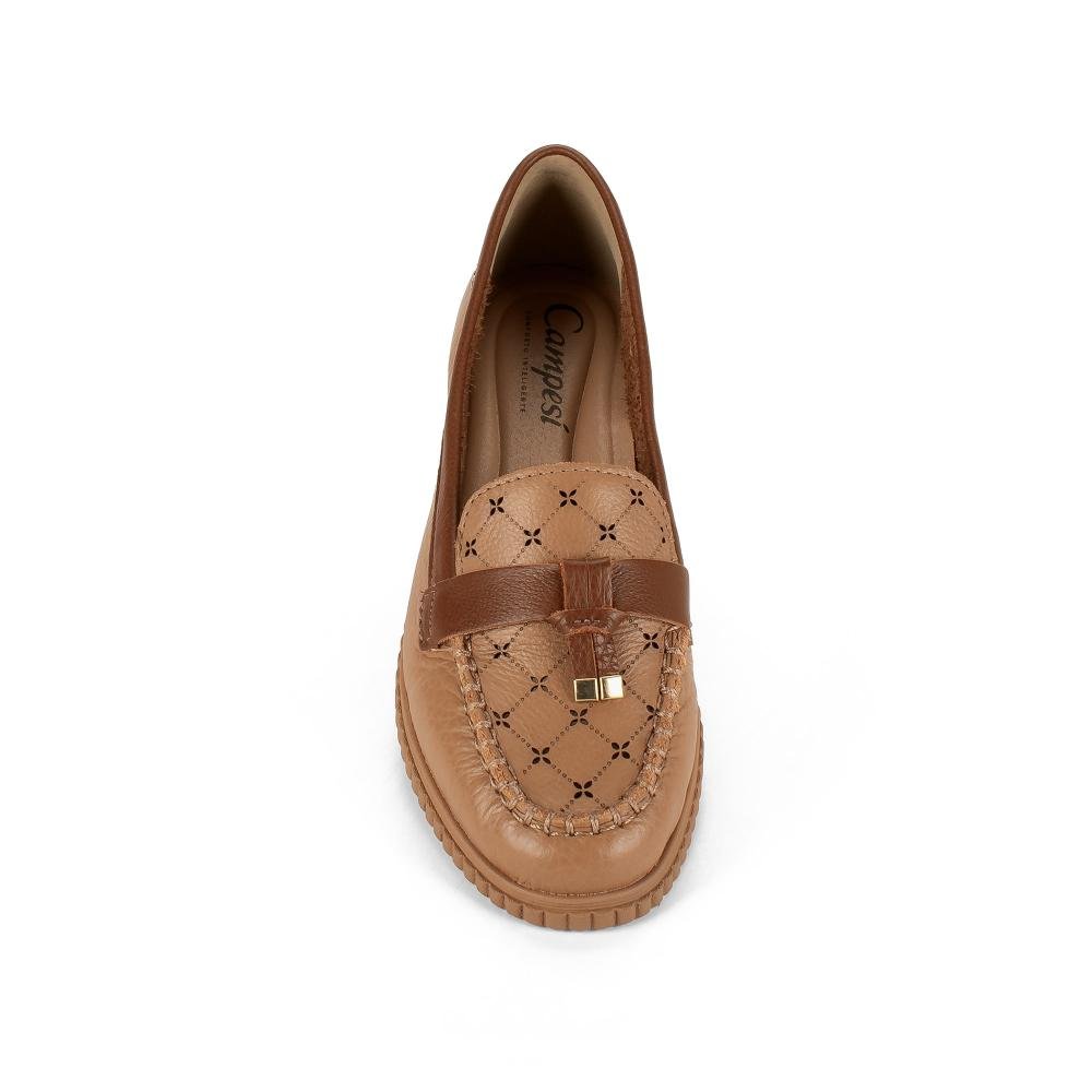 Sapato Campesí Loafer Em Couro Feminino CE411 Marrom 6