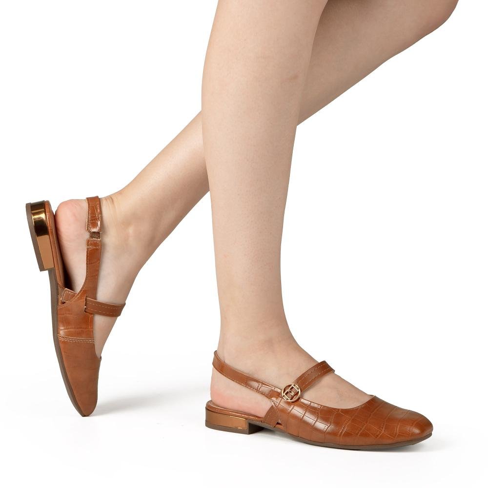 Sapato Dakota de Salto Baixo Feminino D2342 Marrom 2