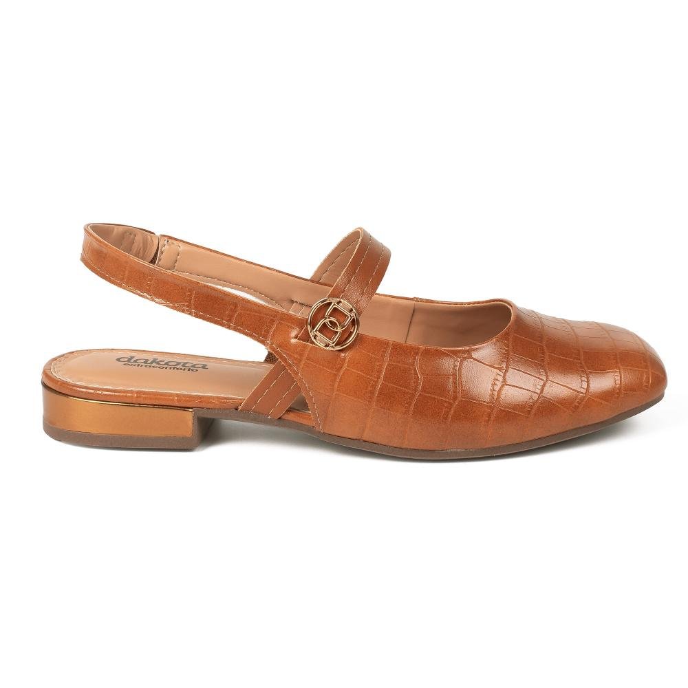Sapato Dakota de Salto Baixo Feminino D2342 Marrom 3