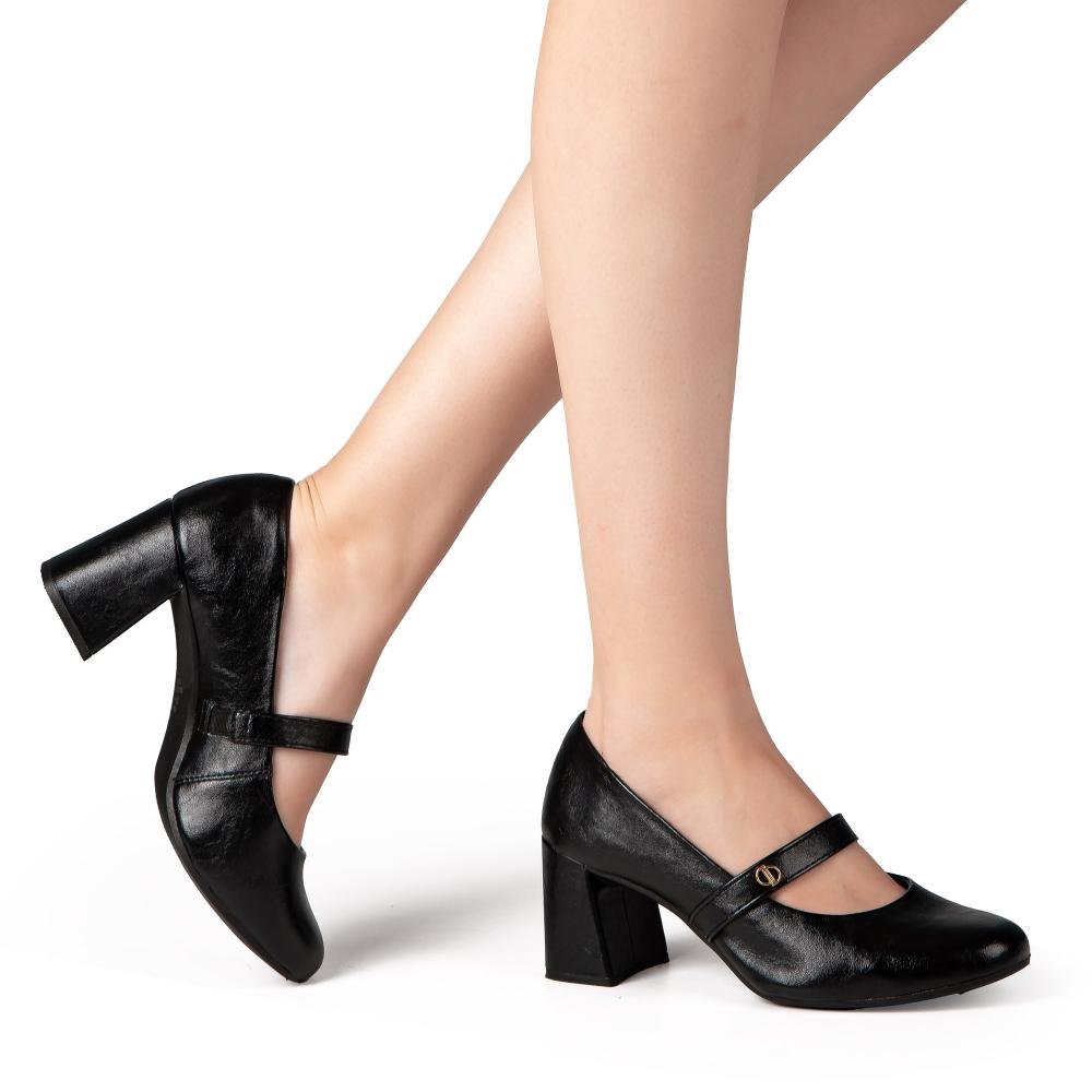 Sapato Dakota de Salto Bloco Feminino D2323 Preto 2