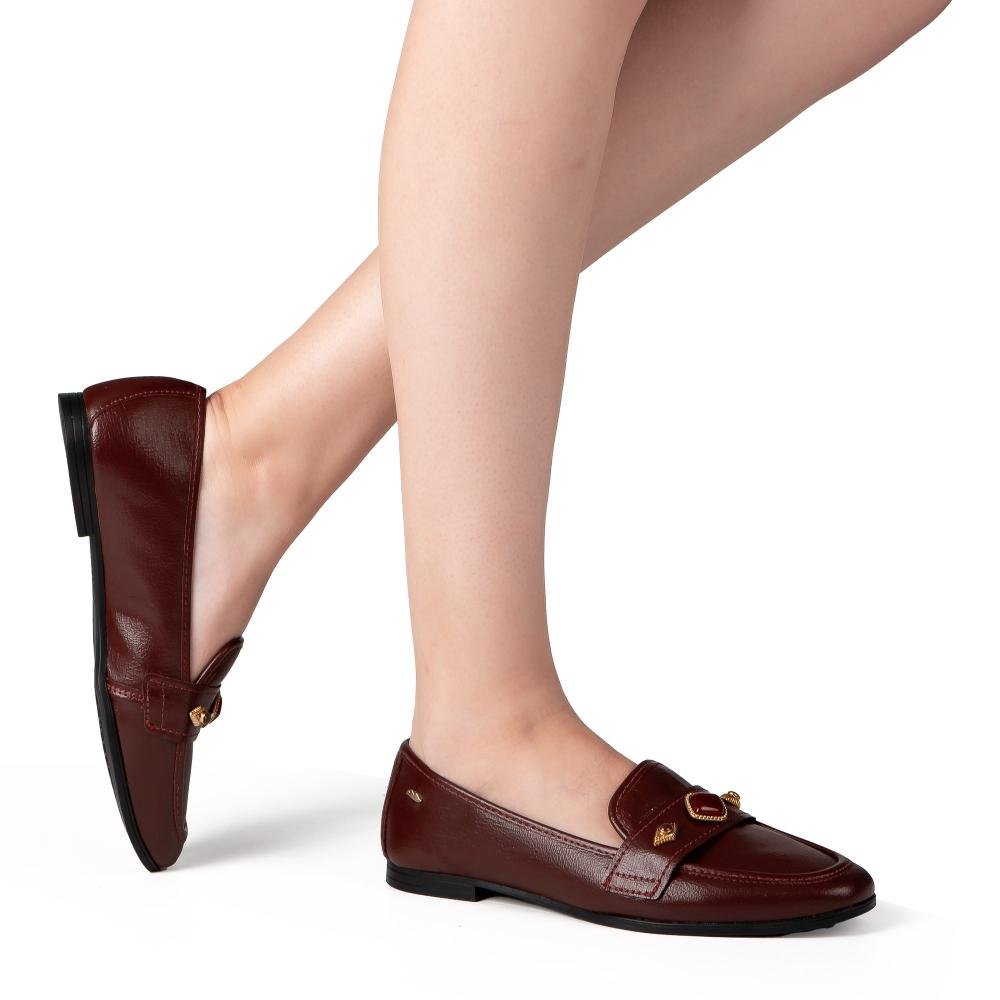 Sapato Dakota Loafer Feminino D2132 Bordô 2
