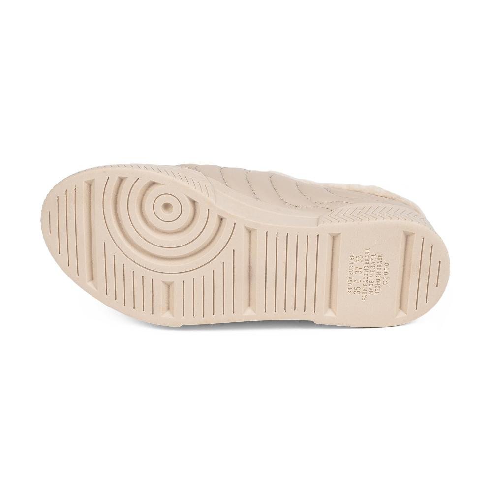 Tênis Kolosh Babouche Com Pelos Feminino C3015B Bege 4