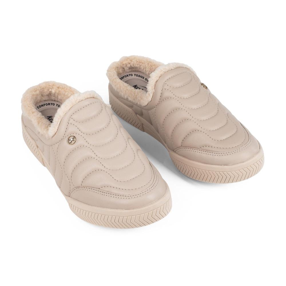 Tênis Kolosh Babouche Com Pelos Feminino C3015B Bege 5