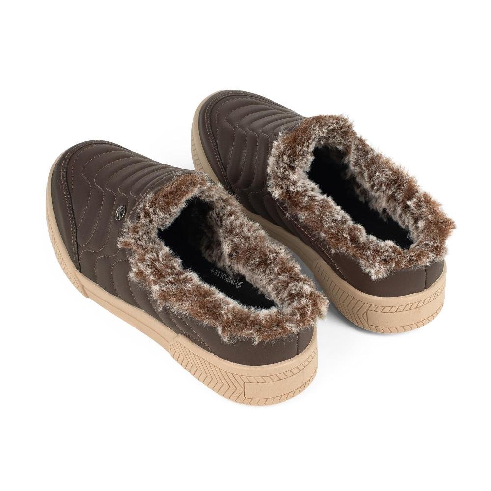 Tênis Kolosh Babouche Com Pelos Feminino C3015B Marrom 6