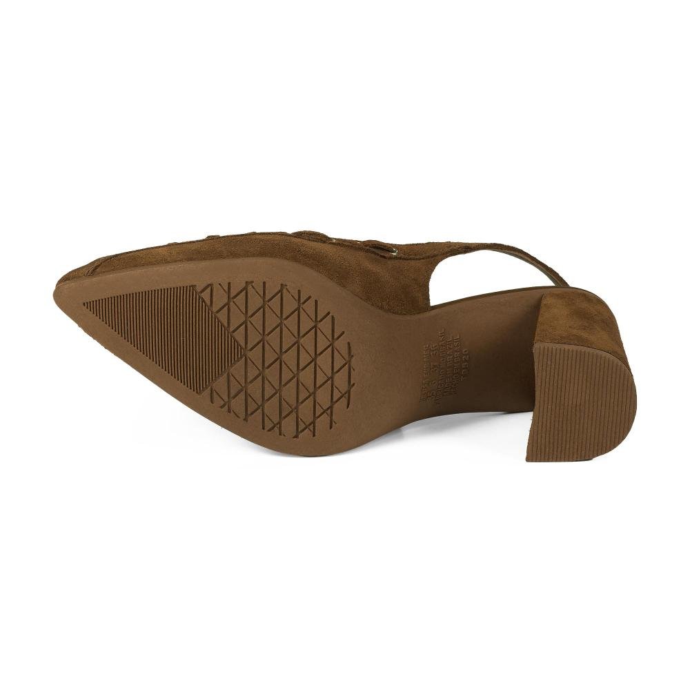 Scarpin Tanara Em Couro de Salto Bloco Feminino T9522 Marrom 6