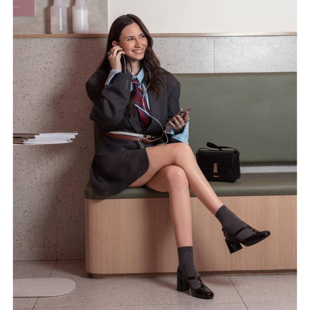 Sapato Dakota de Salto Bloco Feminino D2321 Preto 2