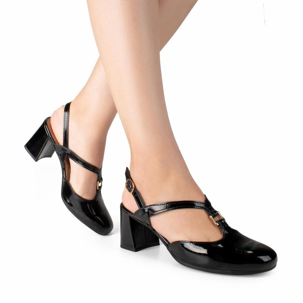 Sapato Dakota de Salto Bloco Feminino D2321 Preto 3