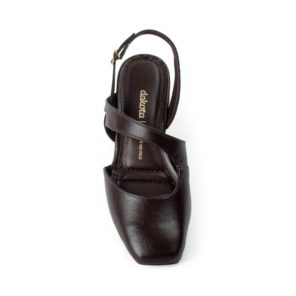 Sapato Dakota de Salto Bloco Feminino D2361 Café 6