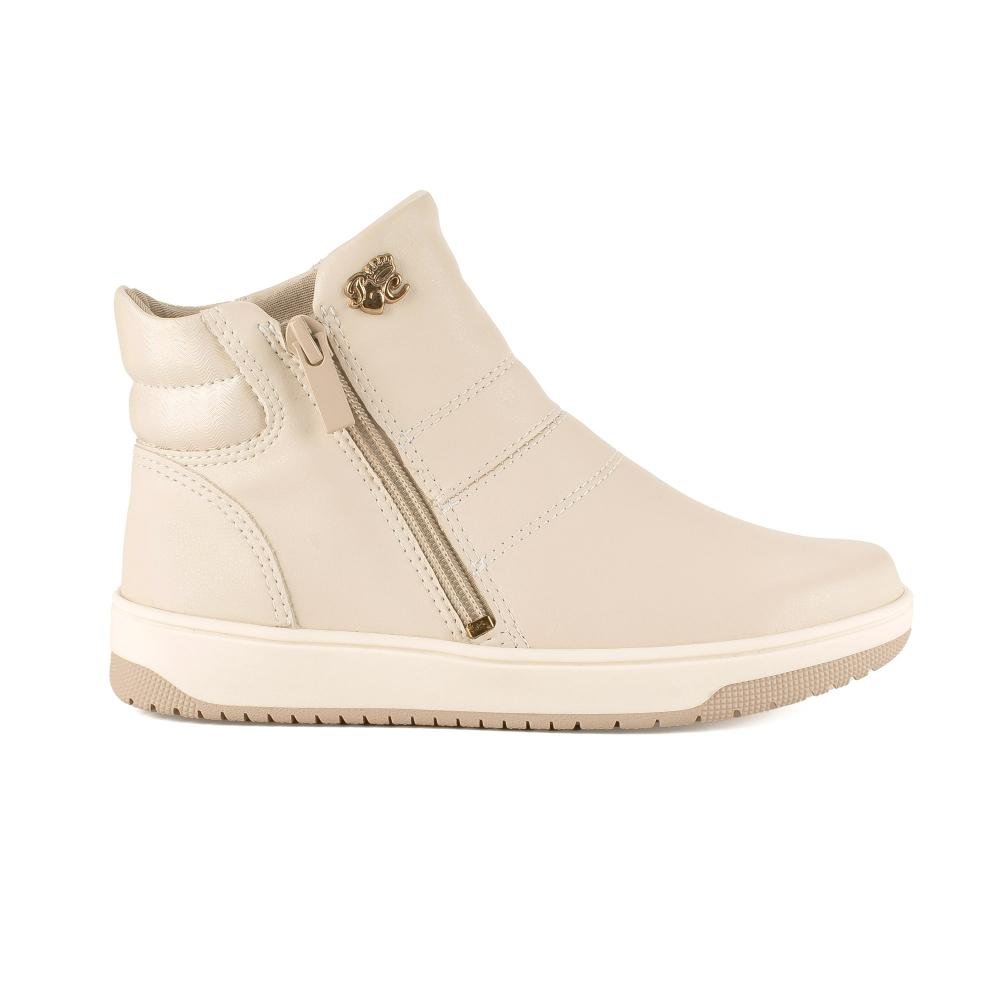 Tênis Pink Cats Infantil de Cano Alto V6411 Off White 2