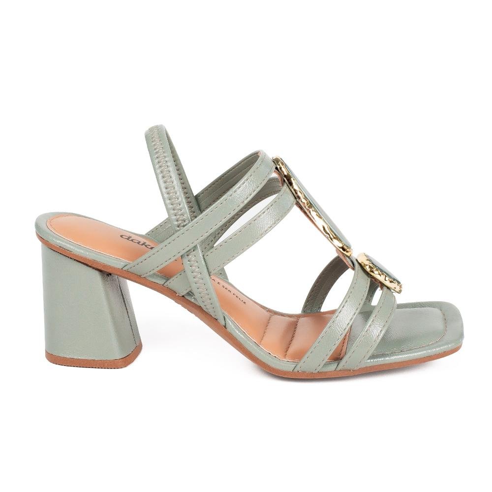Sandália Dakota de Salto Bloco Feminina DB661 Verde 4