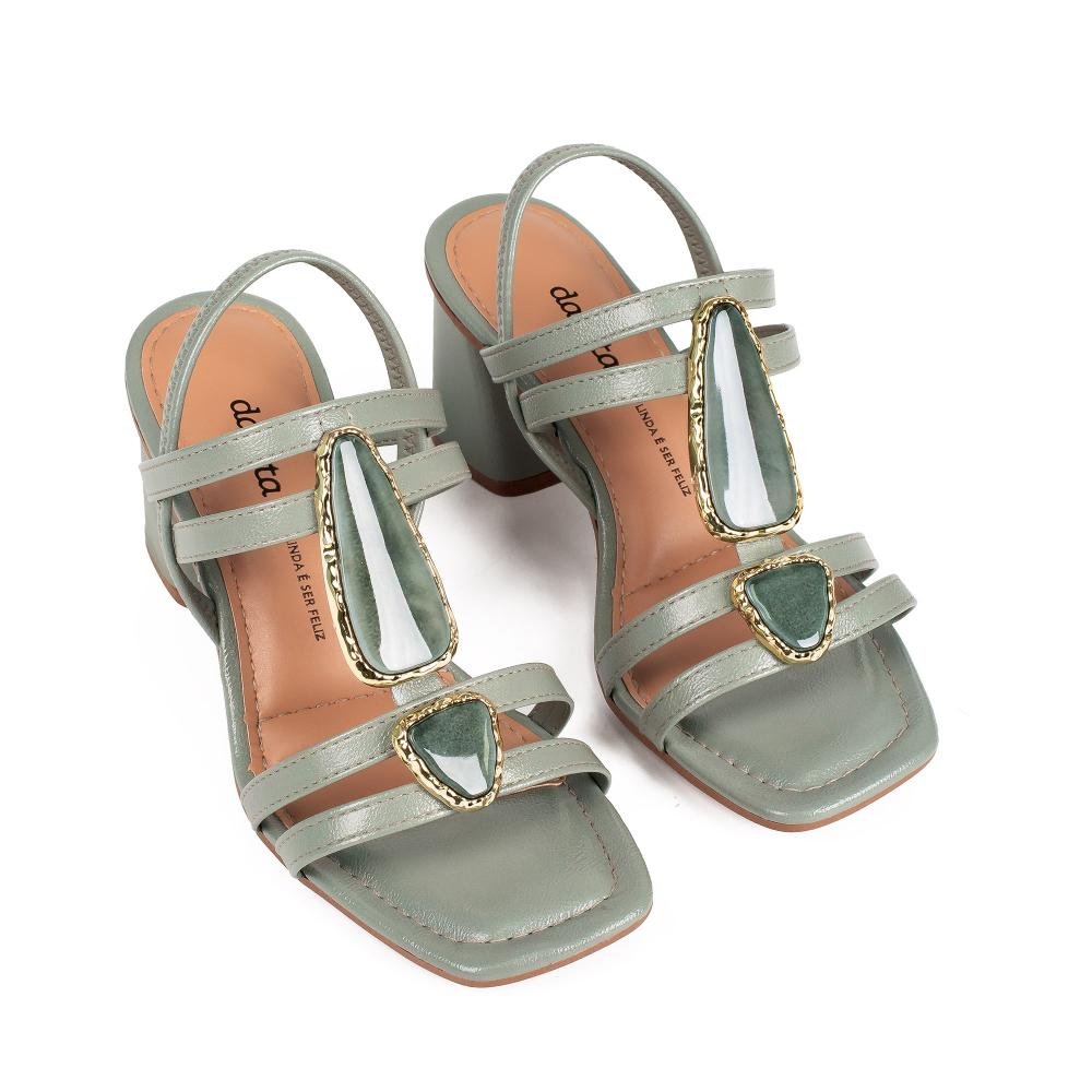 Sandália Dakota de Salto Bloco Feminina DB661 Verde 7