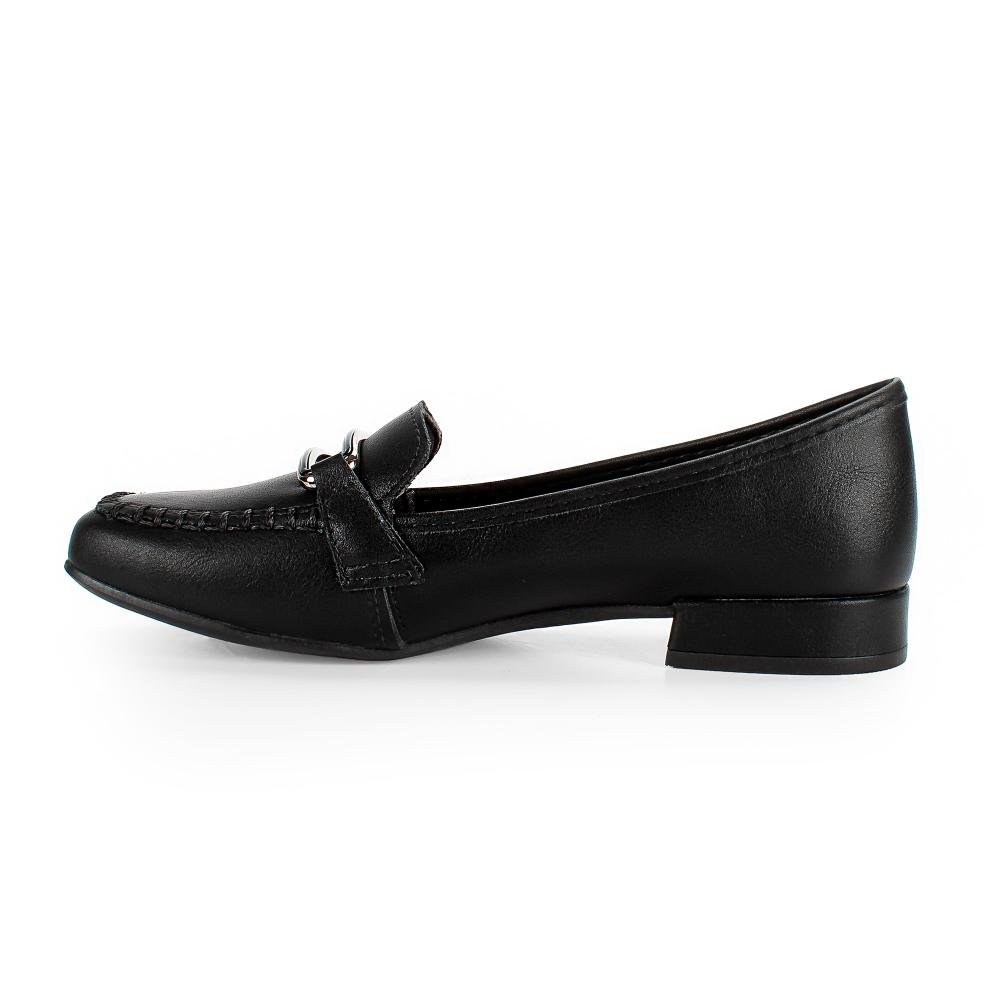 Mocassim Mississipi de Salto Bloco Feminino J1501 Preto 4