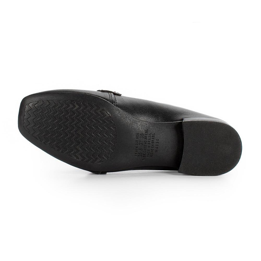 Mocassim Mississipi de Salto Bloco Feminino J1501 Preto 5