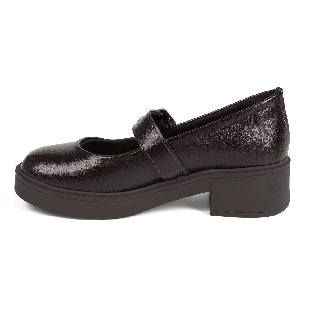 Sapato Mississipi de Salto Bloco Feminino J1471 Café 4