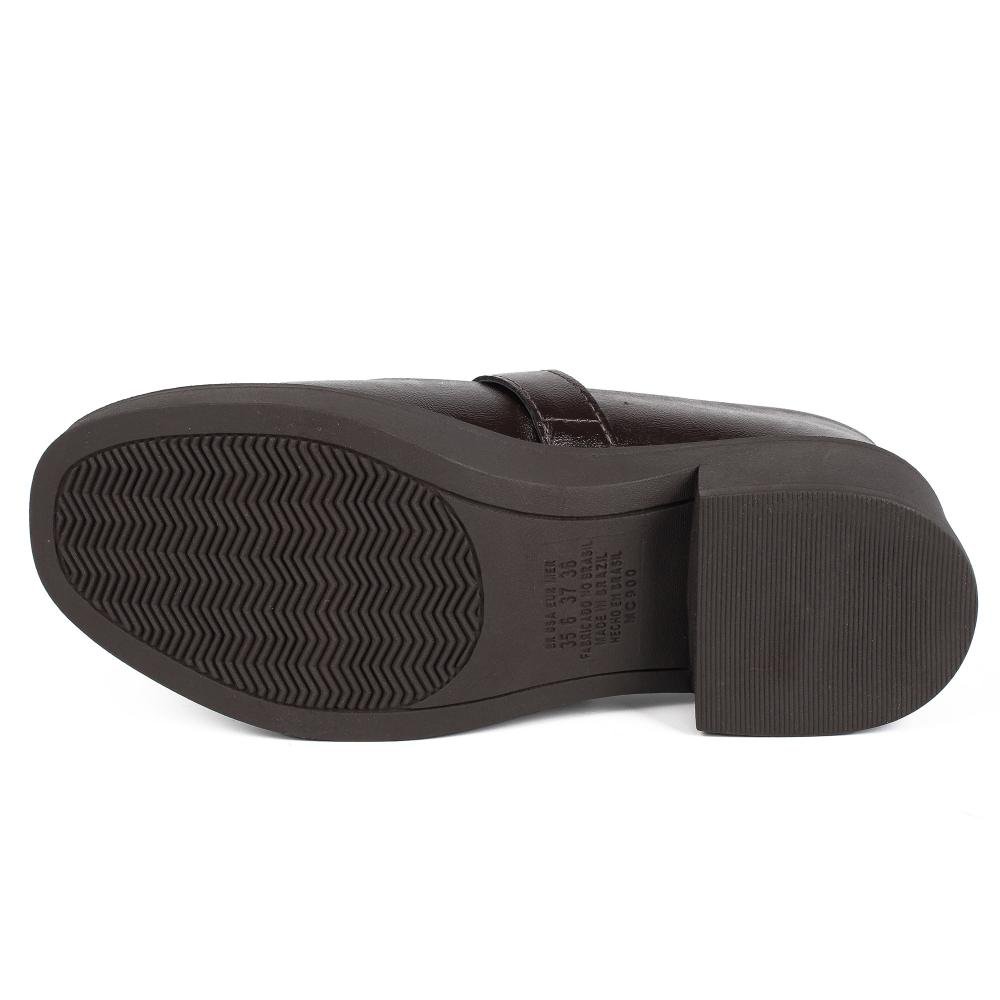 Sapato Mississipi de Salto Bloco Feminino J1471 Café 5