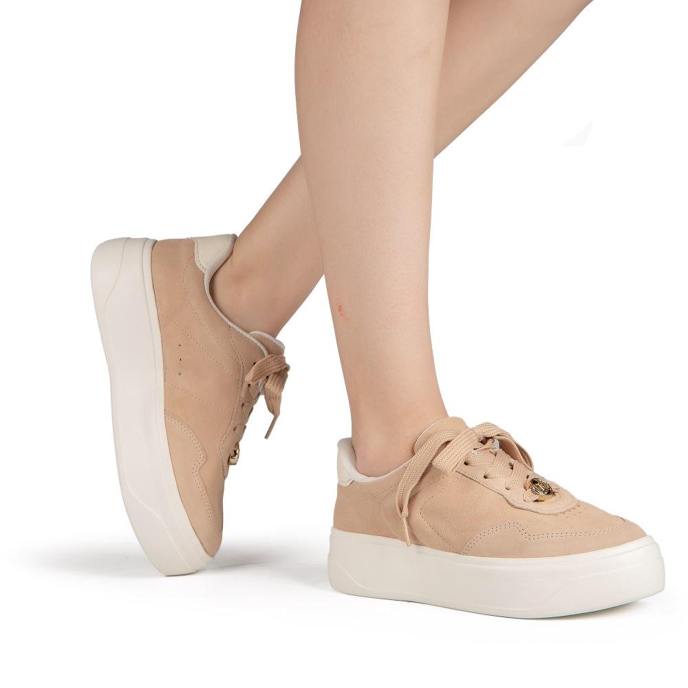 Tênis Dakota Flatform Em Couro Feminino D2301 Rosa 2
