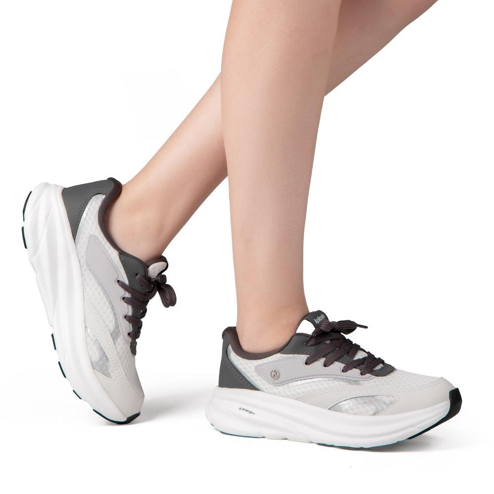 Tênis Kolosh Athletic Feminino E0353 Branco/Cinza 2