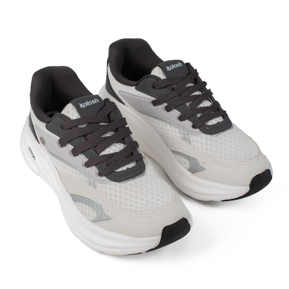 Tênis Kolosh Athletic Feminino E0353 Branco/Cinza 4