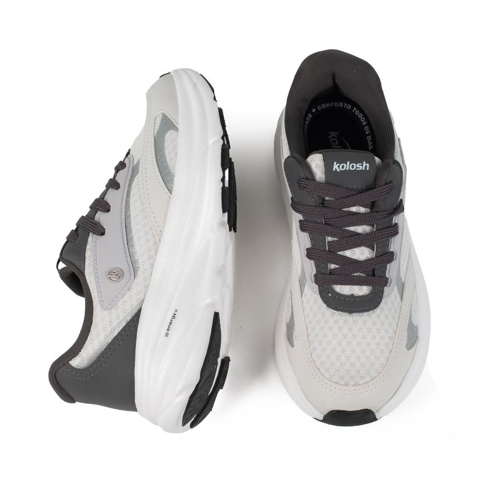 Tênis Kolosh Athletic Feminino E0353 Branco/Cinza 6