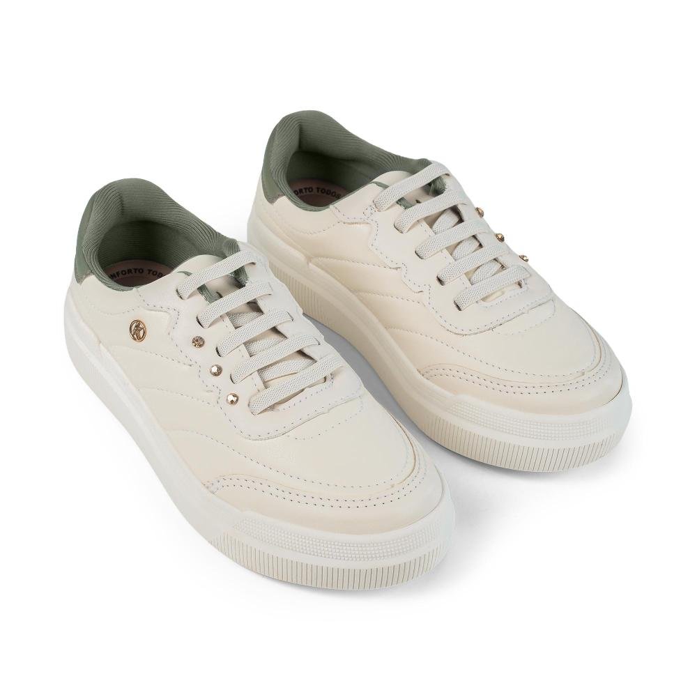 Tênis Kolosh Casual Feminino C4302 Bege/Verde 5