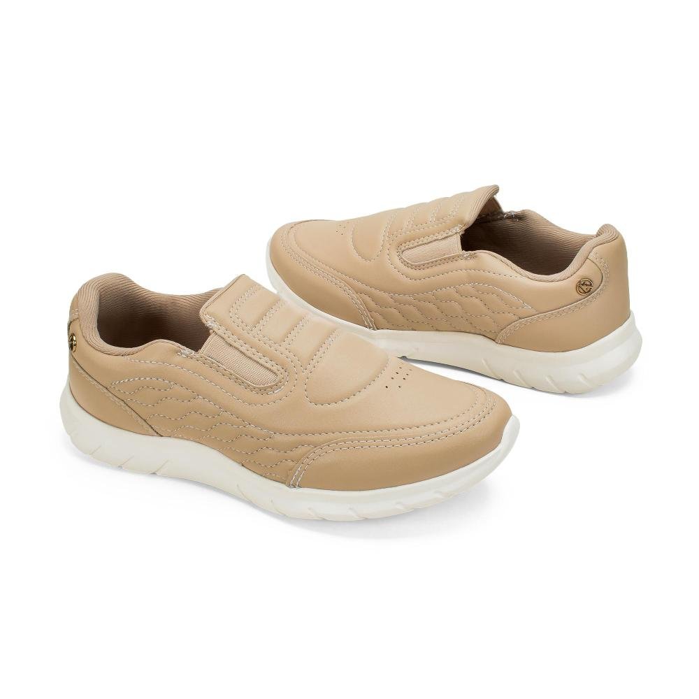 Tênis Kolosh Casual de Calce Fácil Feminino C4048 Bege 6
