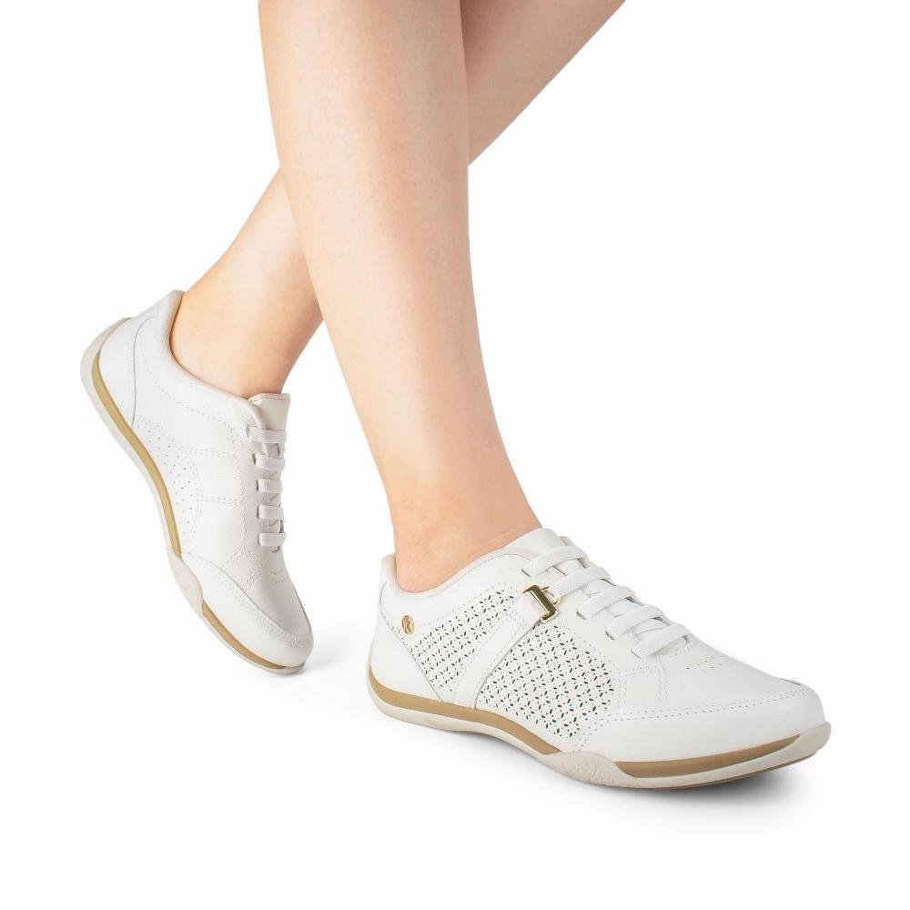 Tênis Kolosh Casual Em Couro Feminino C4205 Branco 2