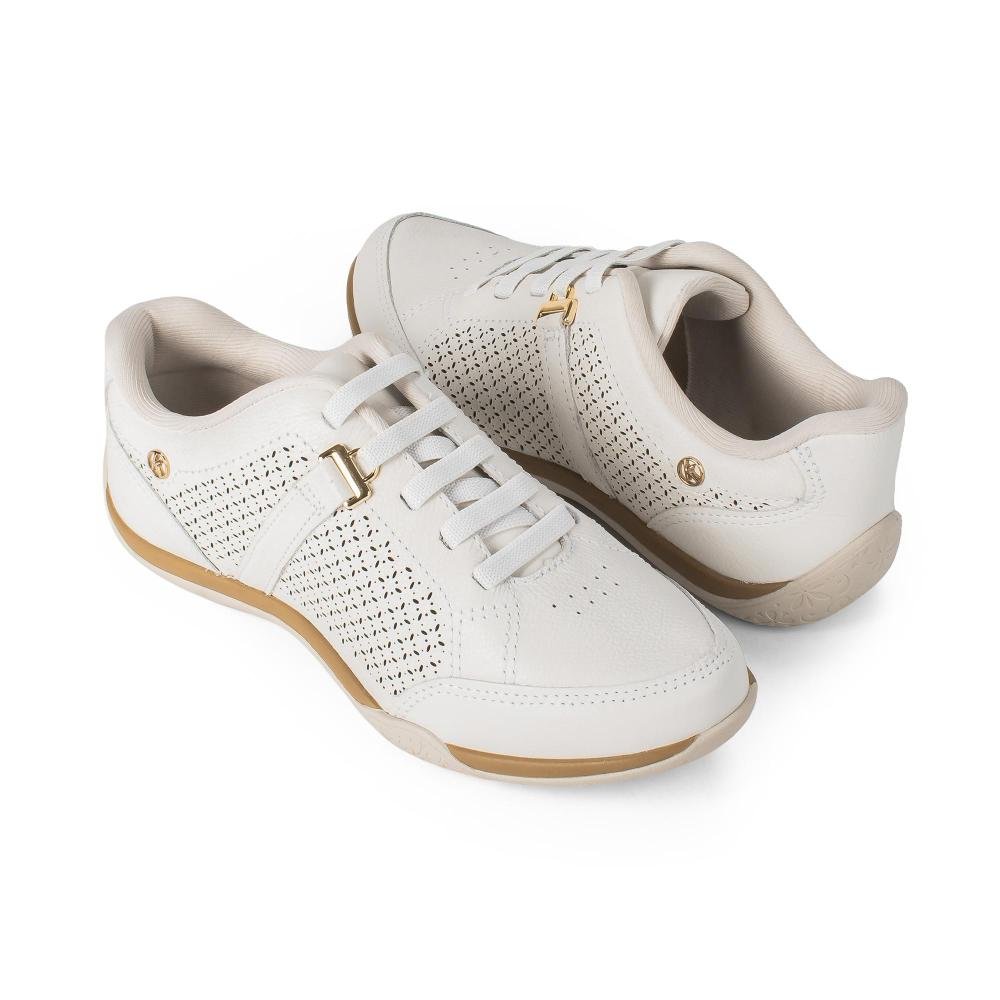 Tênis Kolosh Casual Em Couro Feminino C4205 Branco 5