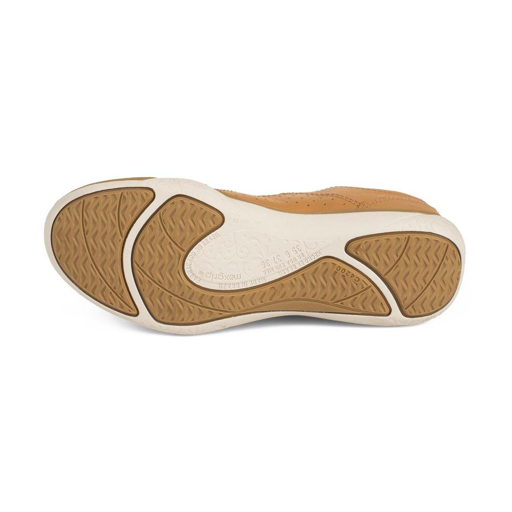 Tênis Kolosh Casual Em Couro Feminino C4205 Caramelo 4