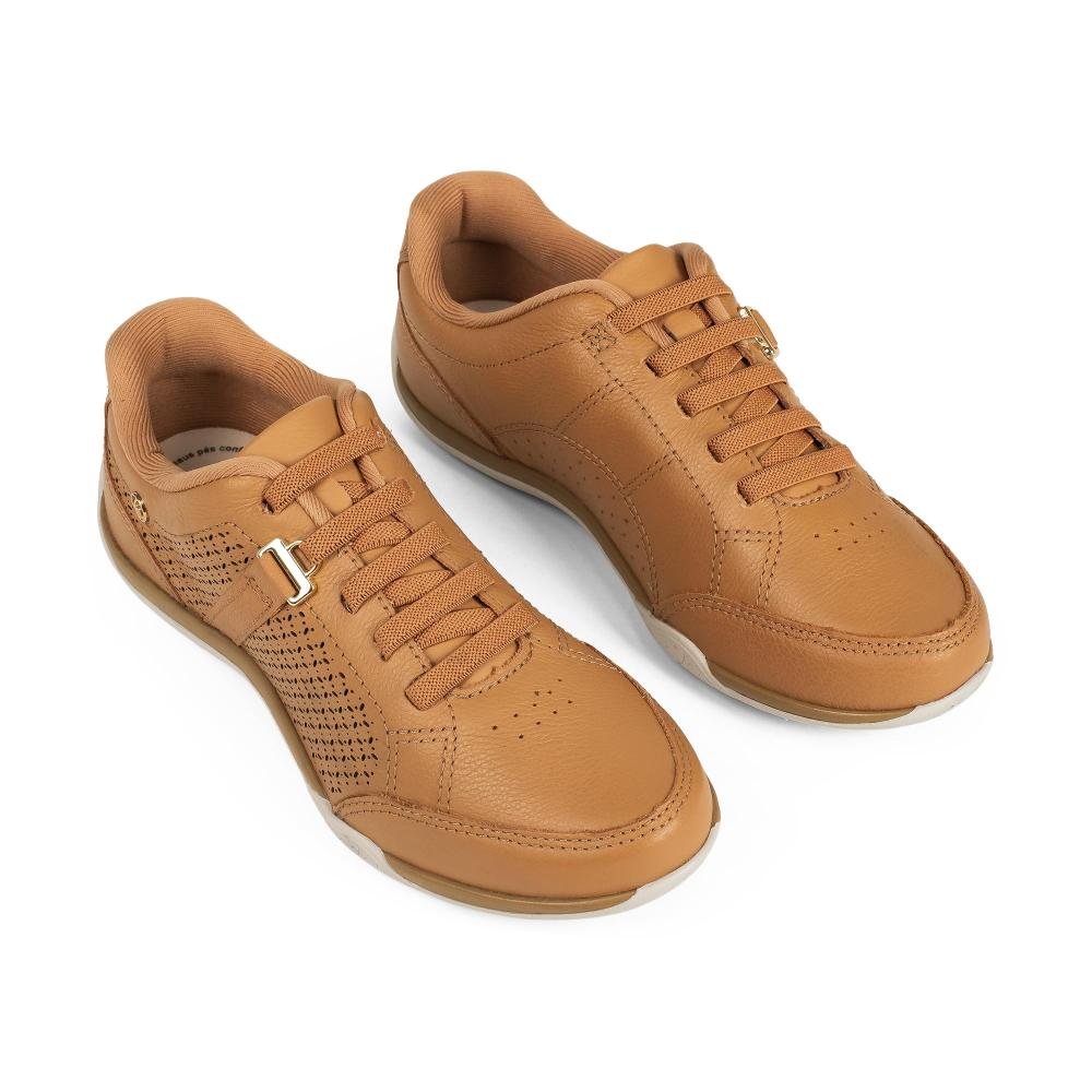 Tênis Kolosh Casual Em Couro Feminino C4205 Caramelo 5