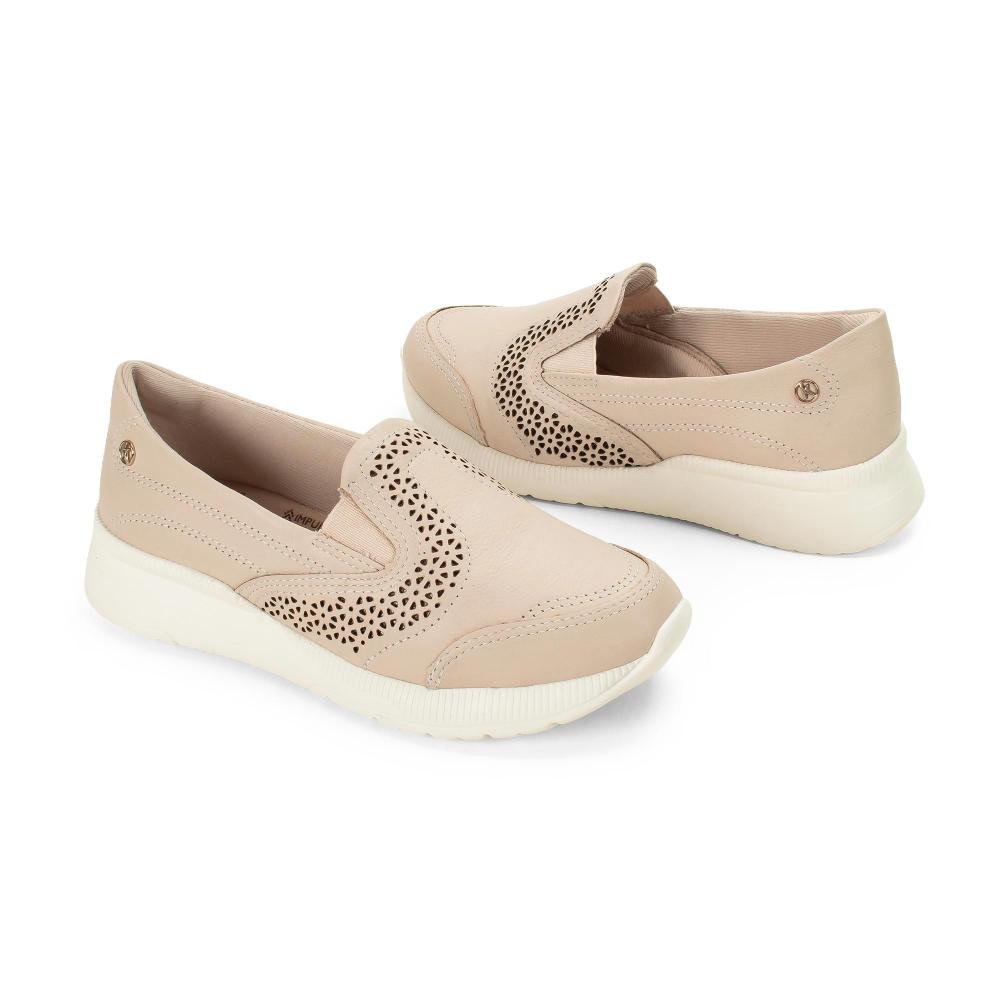 Tênis Kolosh Jogging Em Couro Feminino C3150A Bege 6