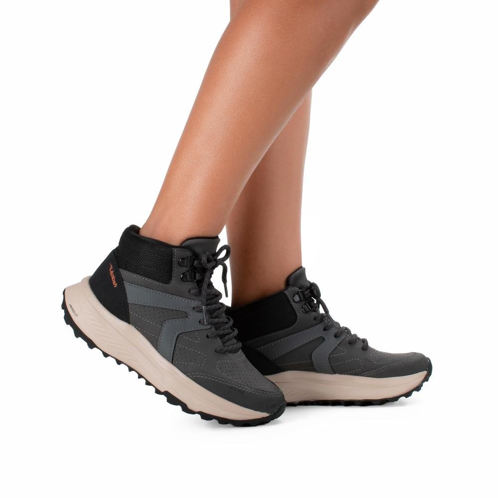 Tênis Kolosh Trail de Cano Alto Feminino E0823 Cinza 2