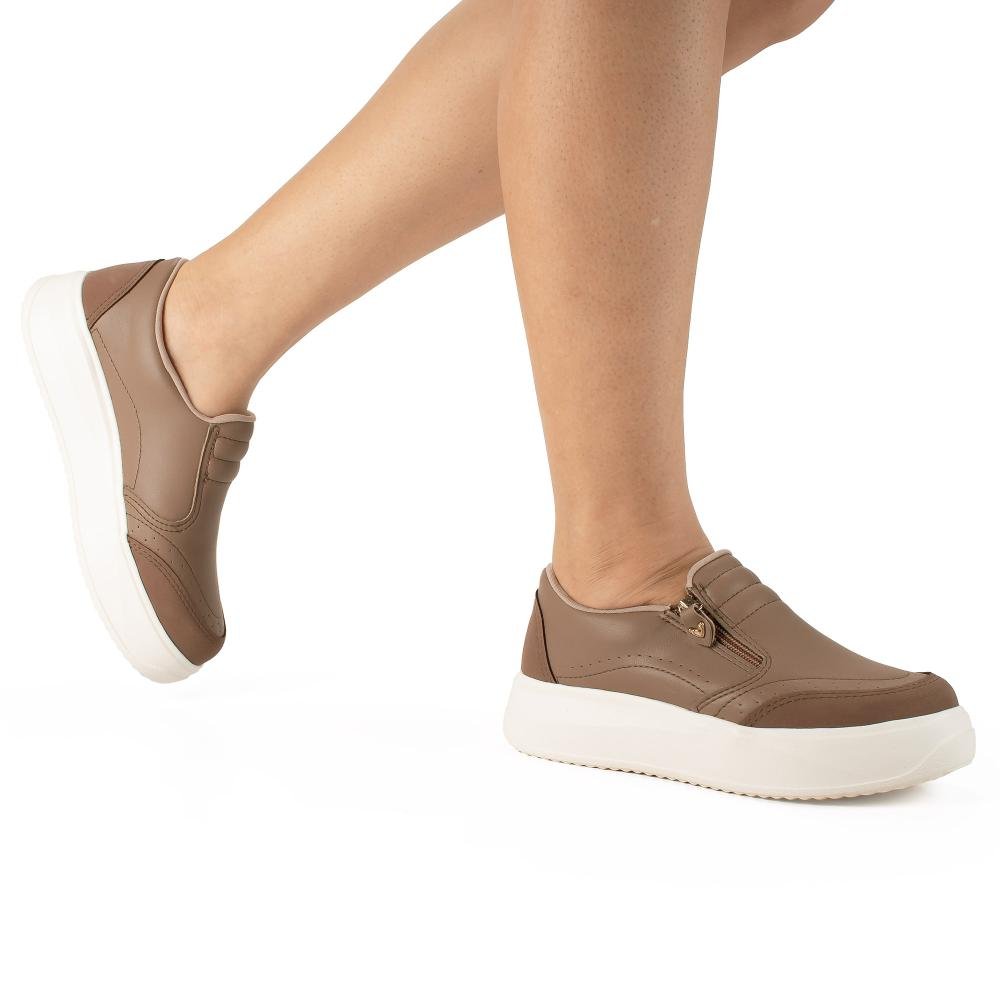 Tênis Mississipi Slip On Feminino J1163 Marrom 2