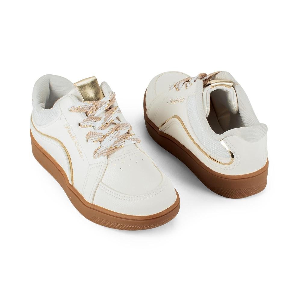 Tênis Pink Cats Infantil Casual V6142 Branco 6
