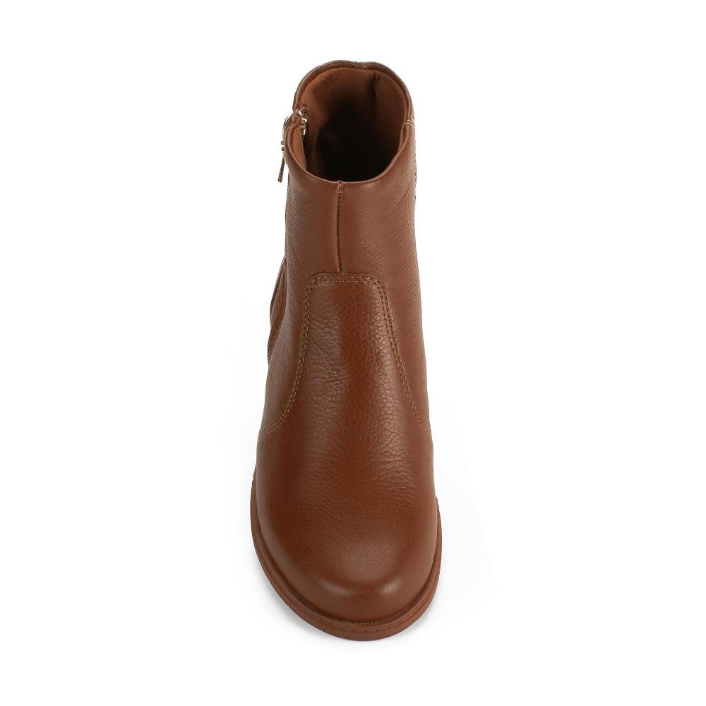 Bota Campesí Em Couro de Cano Curto Feminina CE563 Marrom 6