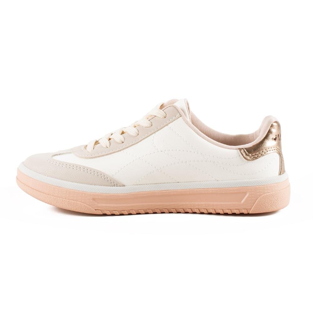 Tênis Mississipi Casual Feminino J1191 Branco/Salmão 4