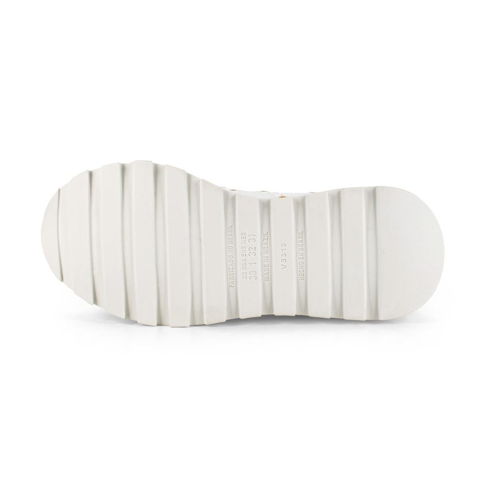 Tênis Pink Cats Infantil Jogging V6221 Branco/Amarelo 6