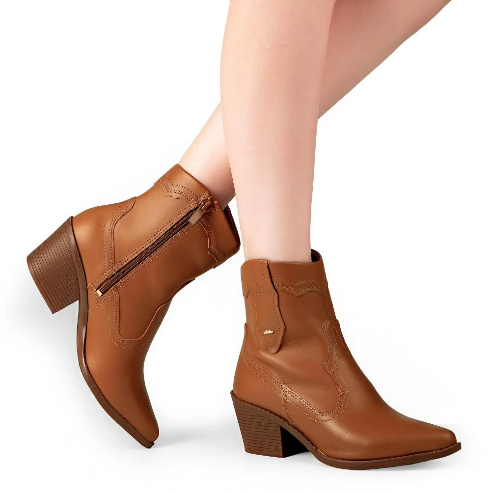 Bota Dakota Country Em Couro Feminina D2571 Marrom 2
