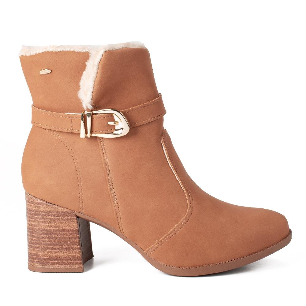 Bota Dakota de Cano Curto Com Pelos Feminina D2702 Marrom 3