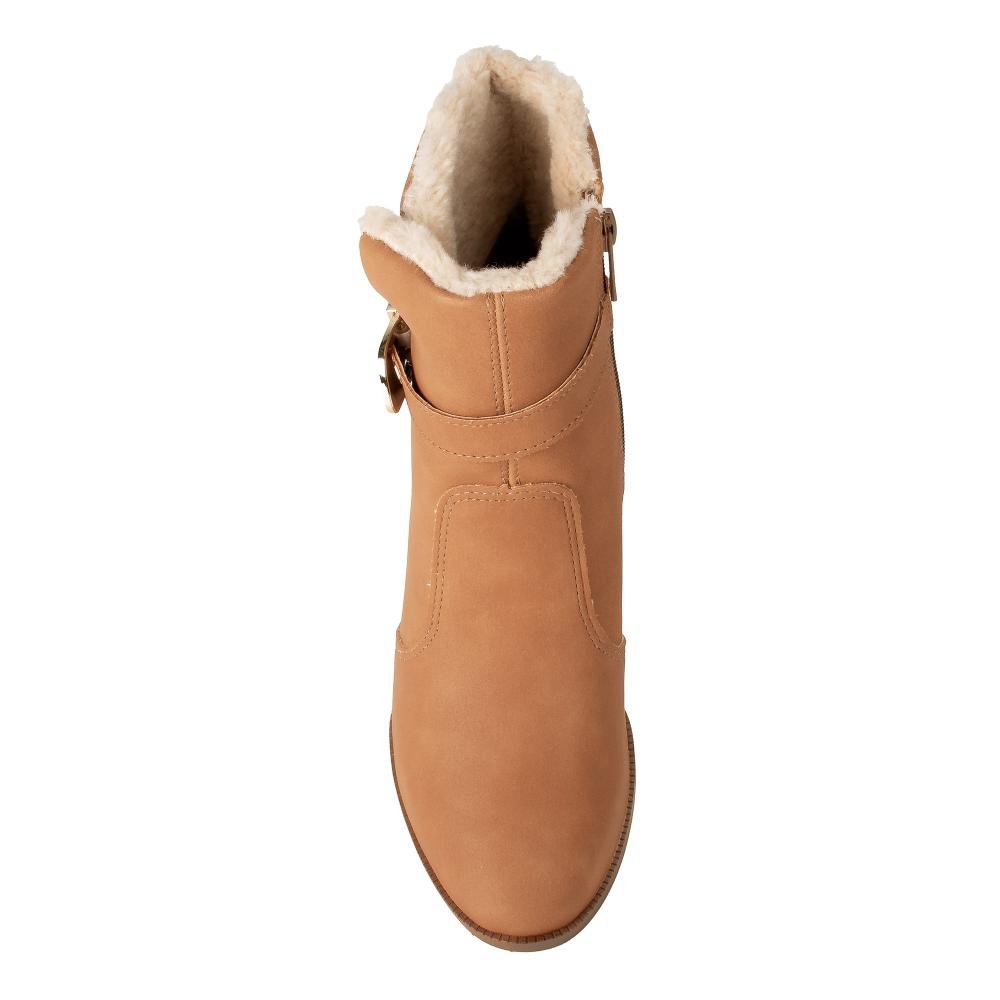 Bota Dakota de Cano Curto Com Pelos Feminina D2702 Marrom 6