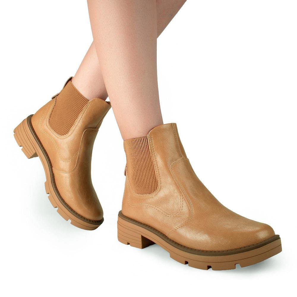 Bota Dakota de Cano Curto Feminina D2402 Bege 2