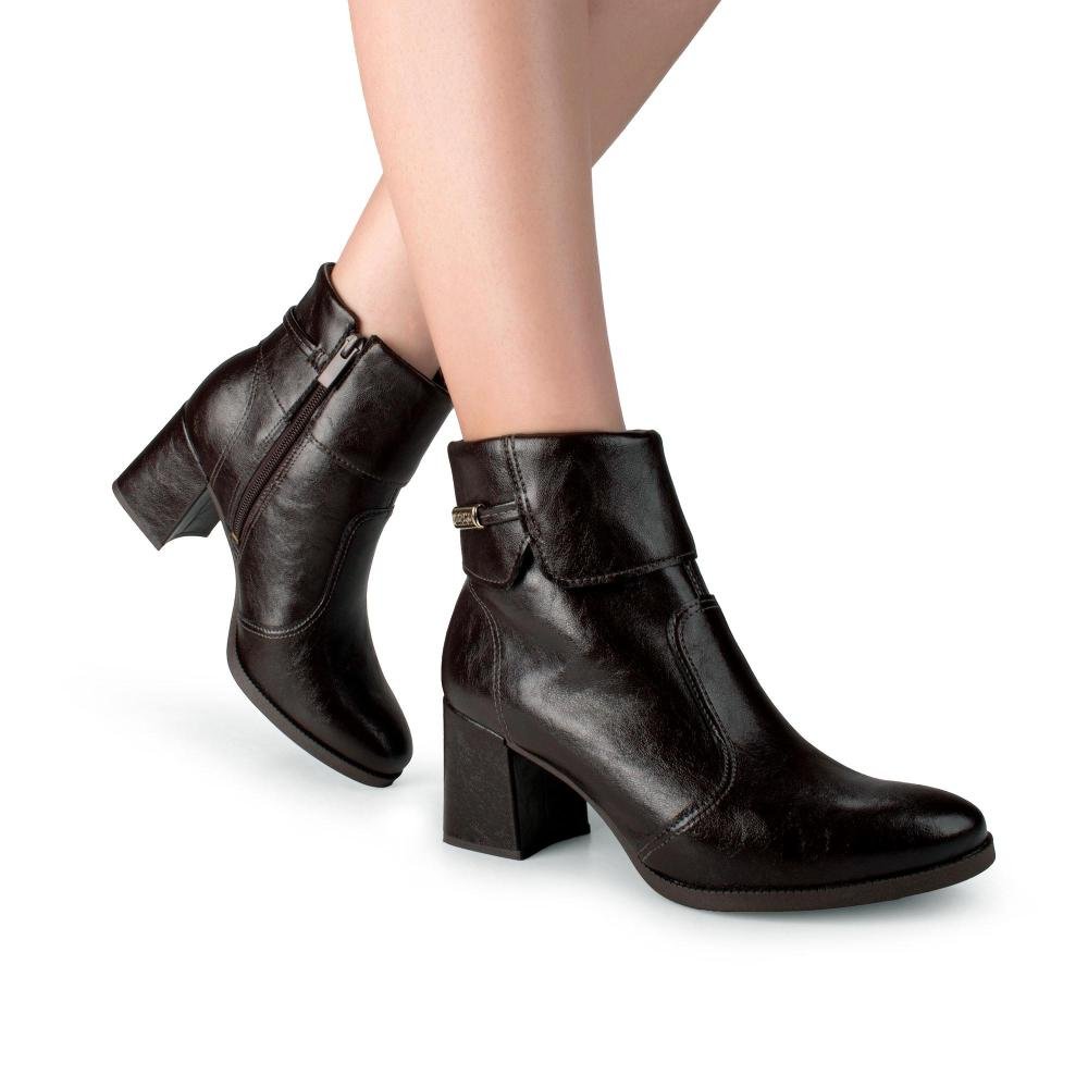 Bota Dakota de Cano Curto Feminina D2701 Café 2