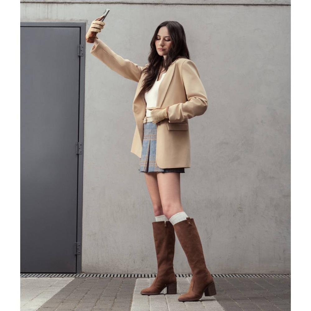 Bota Dakota de Cano Longo Feminina D2581 Marrom 2