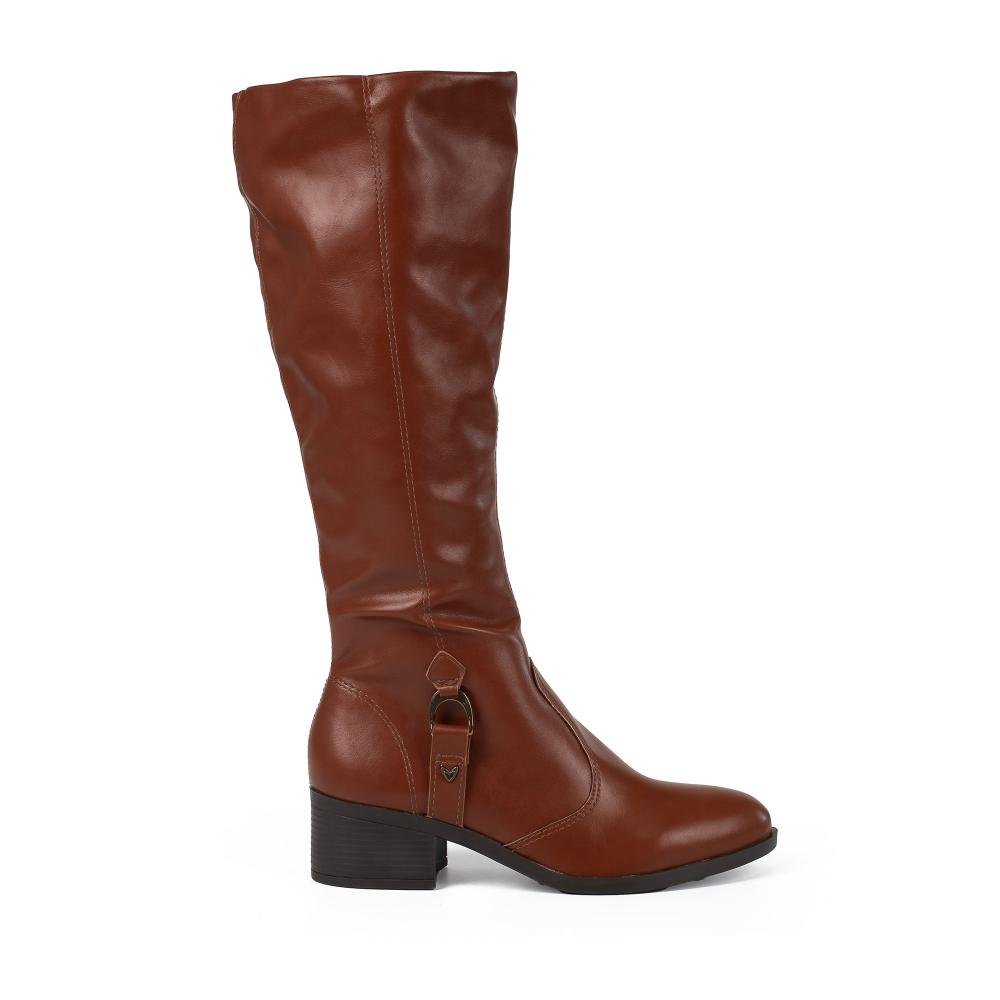 Bota Mississipi de Cano Longo Feminina J1631 Marrom 3