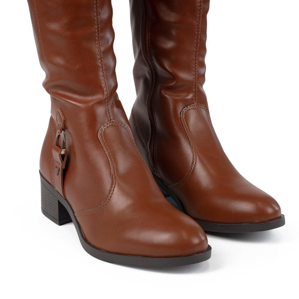 Bota Mississipi de Cano Longo Feminina J1631 Marrom 6