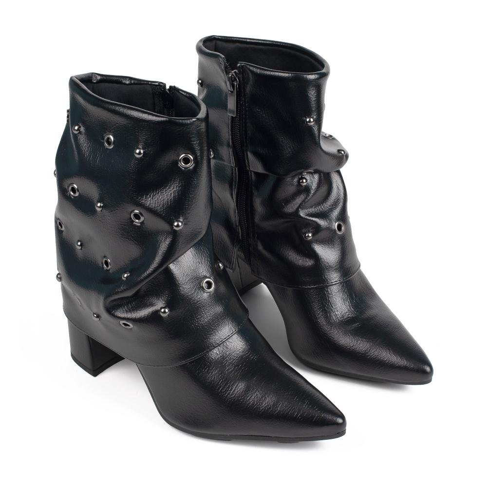 Bota Tanara de Cano Curto Feminina T9562 Preto 6