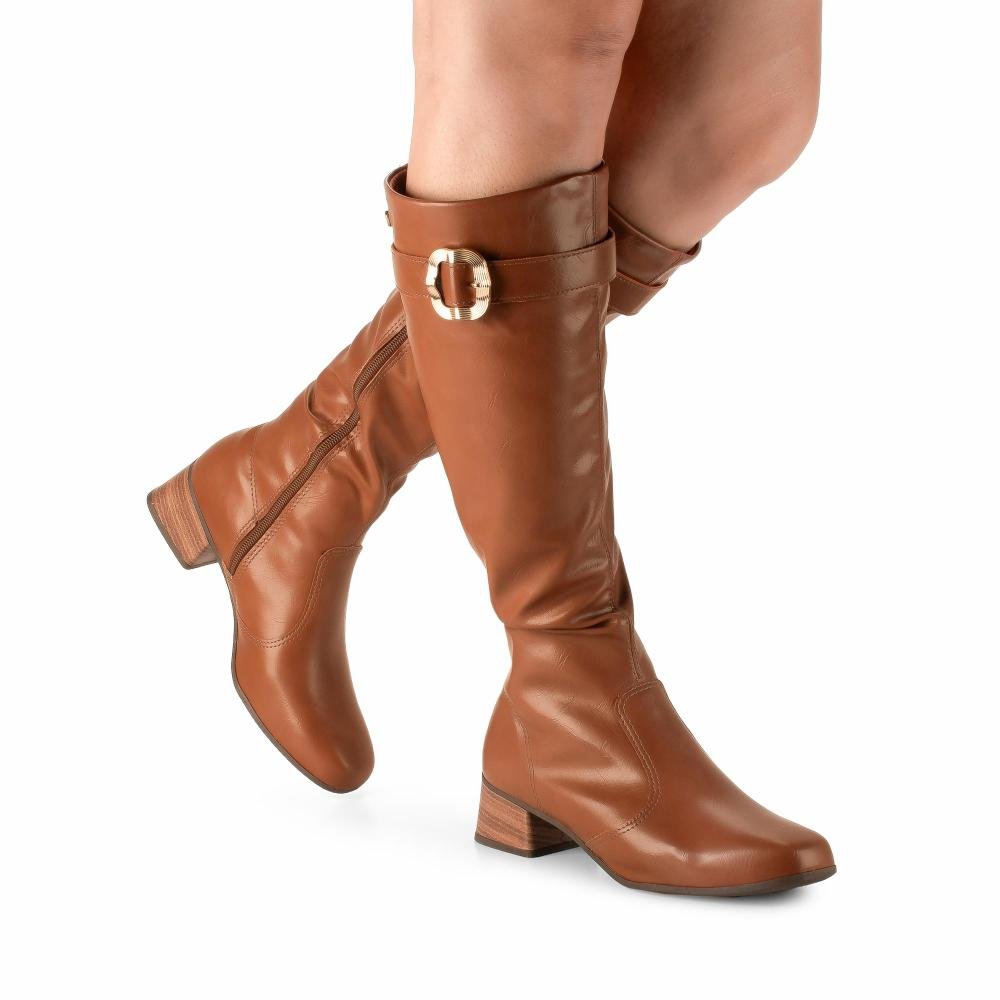 Bota Mississipi de Cano Longo Feminina J1591 Marrom 2