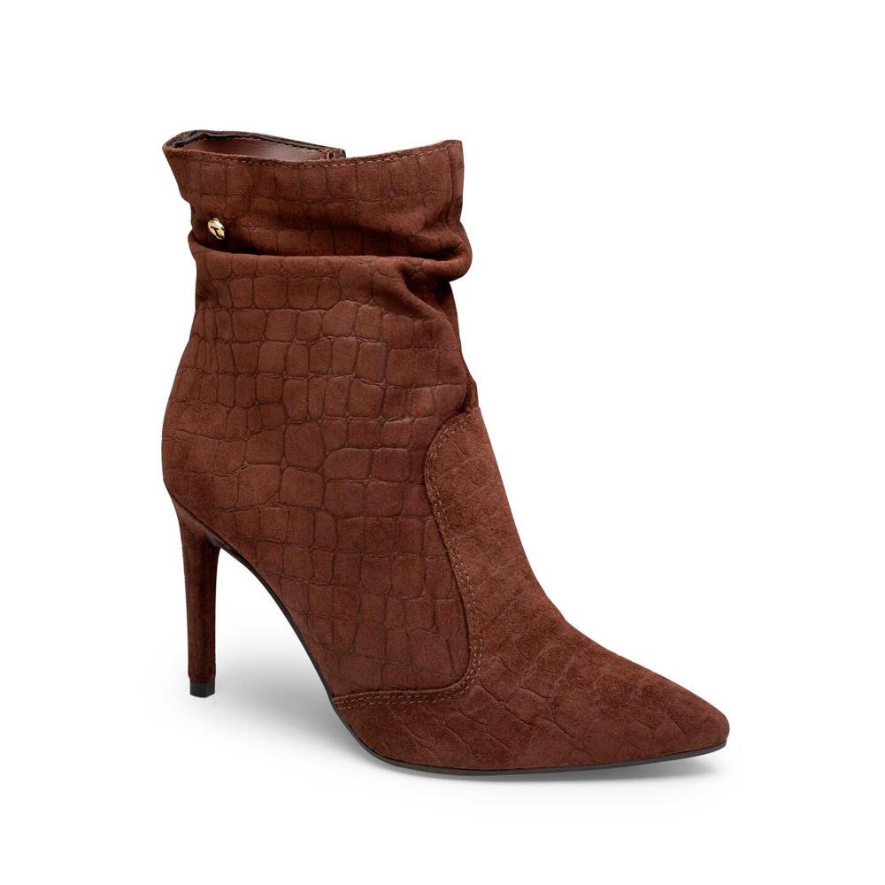 Bota Tanara Em Couro de Cano Curto Feminina T9621