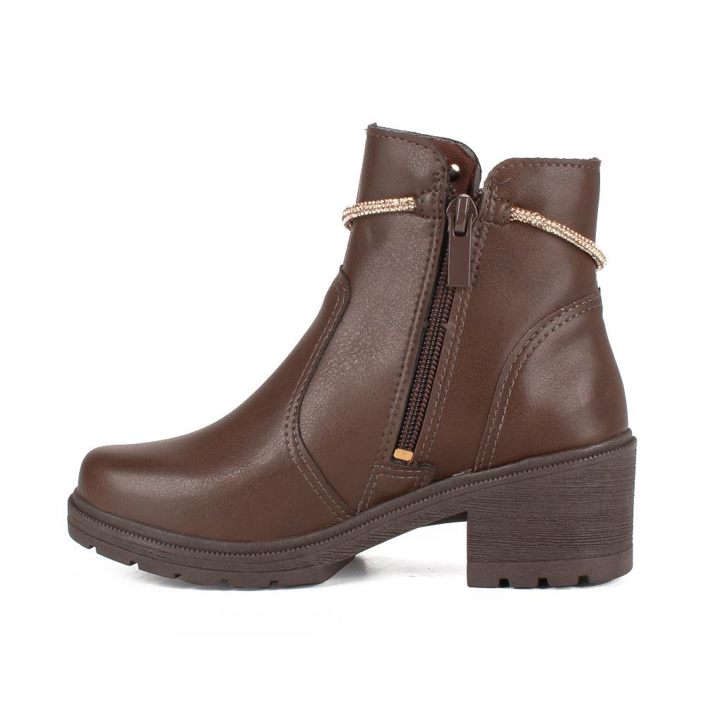 Bota Pink Cats Infantil de Cano Curto V6394 Marrom 2